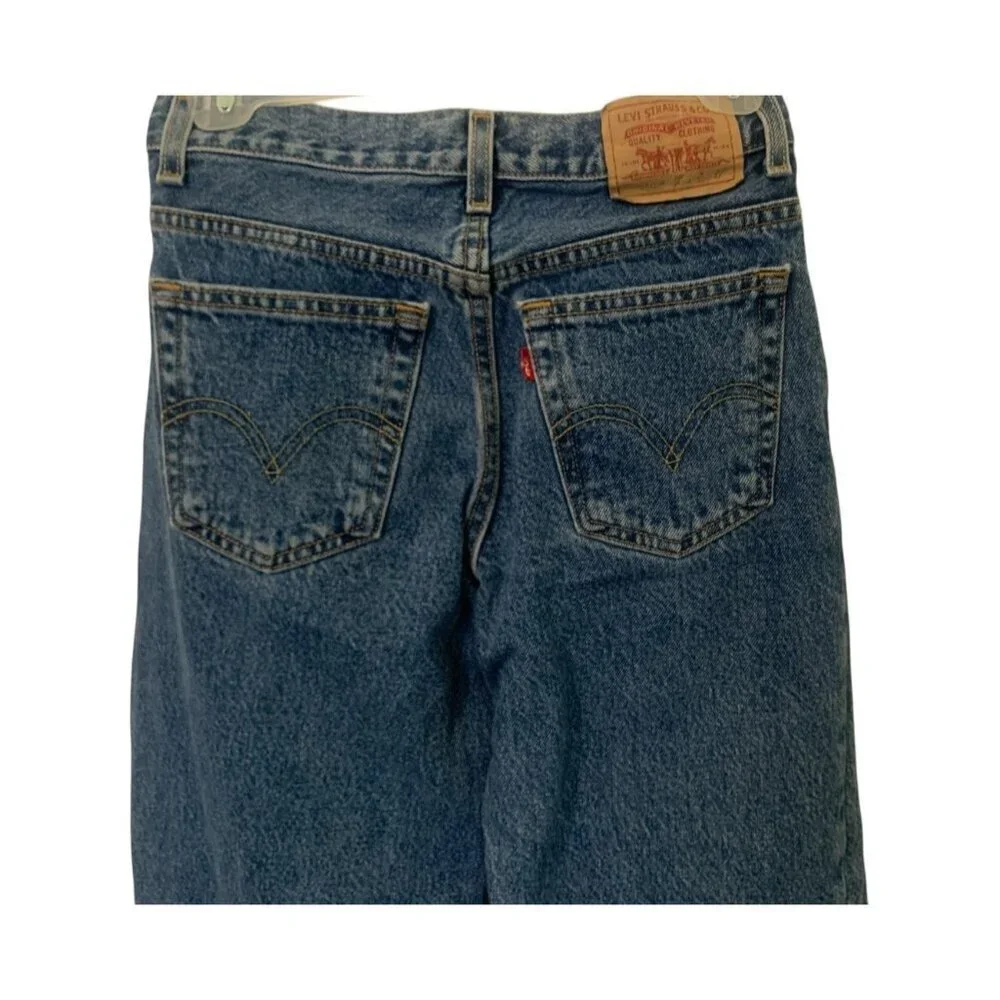 Levi's 550 Boys Relaxed Fit Regular Jeans Size 14 W27 L27 Blue Boot Leg Pockets